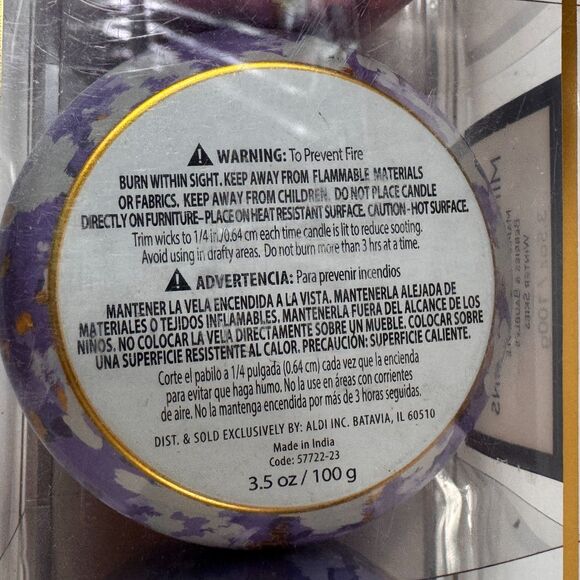 NEW Huntington Home 3 Pack Mini Candle Tin Maple Apple Berries Winter Fall 3.5oz - Picture 7 of 11